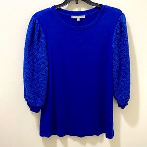 Daniel Rainn - Cobalt Blue Seymour 3/4 Sleeve Knit Top, Size S
